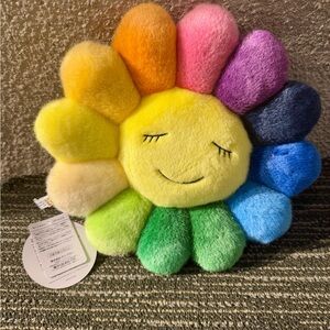 Brand New Takashi Murakami Flower Cushion 30cm Pillow - Mint Condition. Rare.